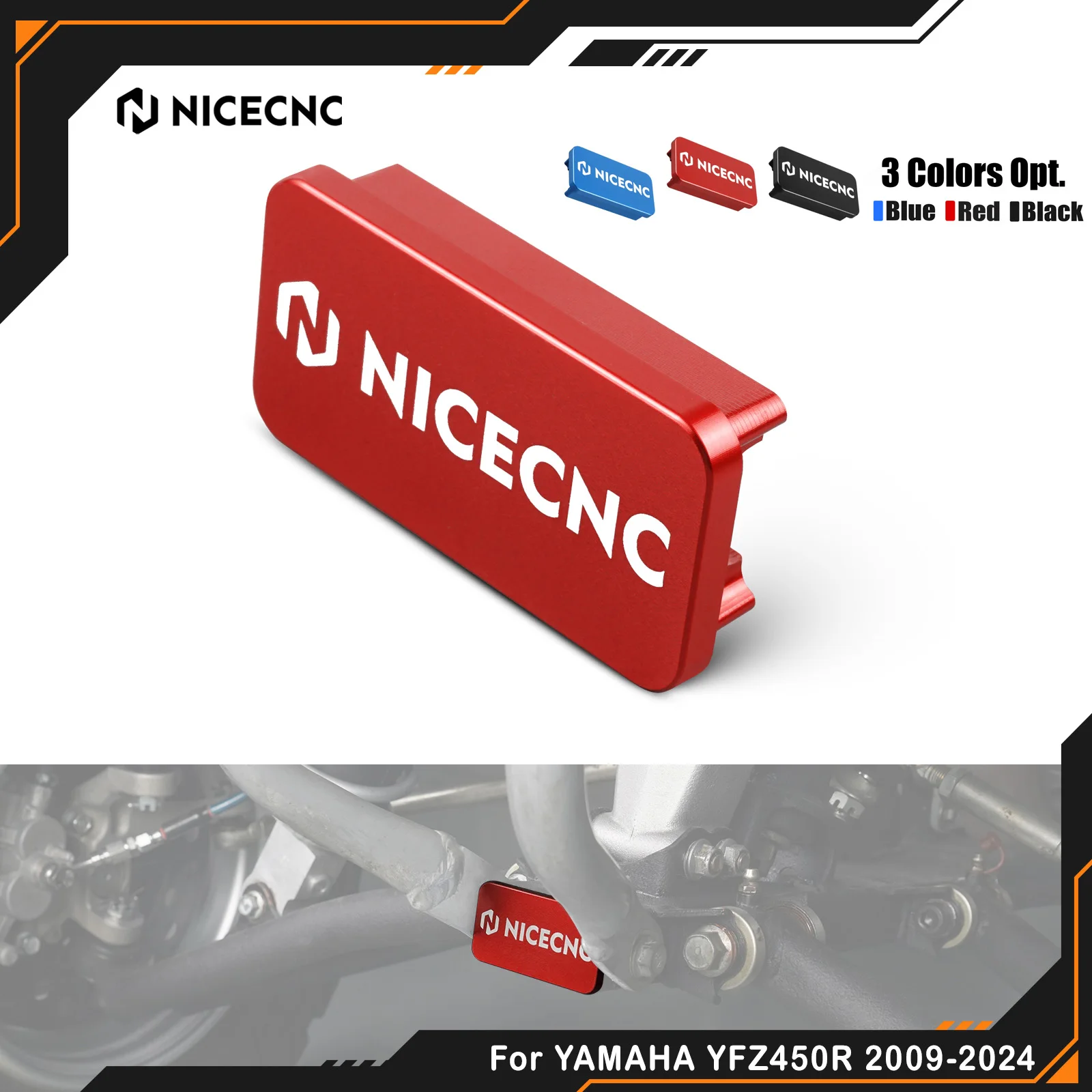 

NICECNC Frame Protector Plug Keep Dirt Out For Yamaha YFZ450R 2009-2024 YFZ450X 2010-2011 Off Road Modification Accessories
