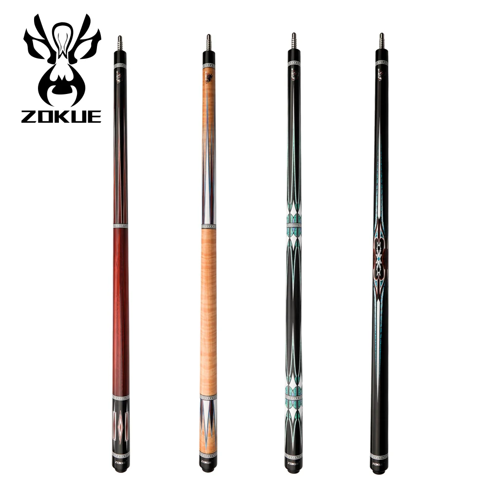 ZOKUE Carom Cue Billiard Cue Korean 12mm SKY-FAY Tip 142 cm Hard Maple Shaft 3 Cushion Cue Taper Libre Cue Adjustable weight