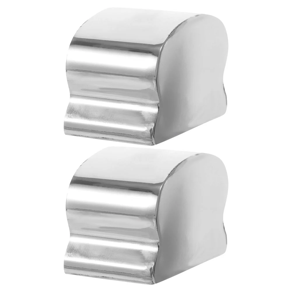 

2Pcs Handrail End Caps Stainless Steel Railing Deck Stair Cover Replacement Accessories for Staircase Balcony Corridor