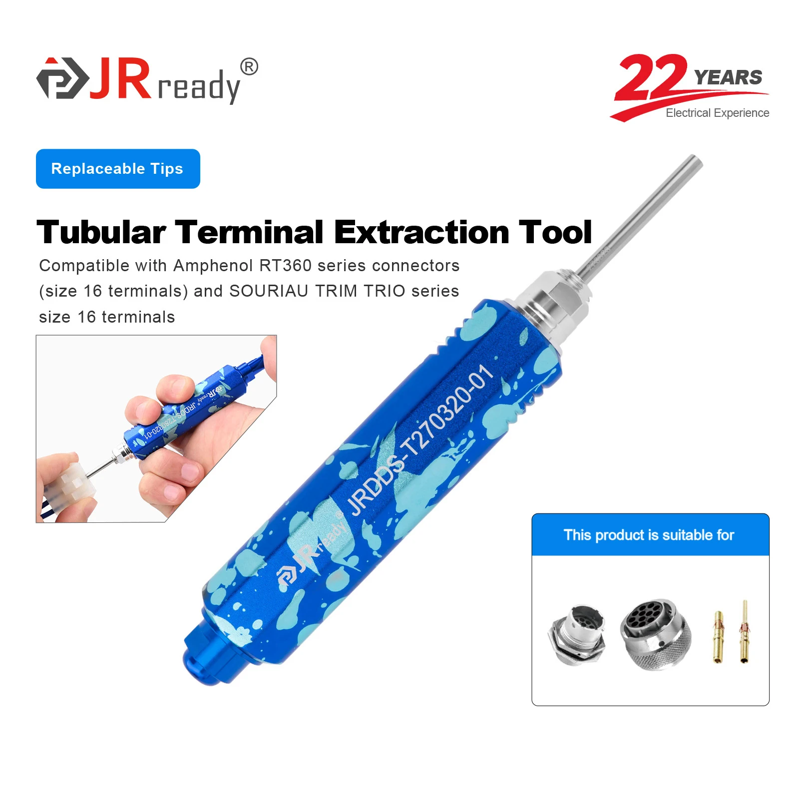 

JRready JRDDS-T270320-01 Инструмент для извлечения трубчатых клемм ​
