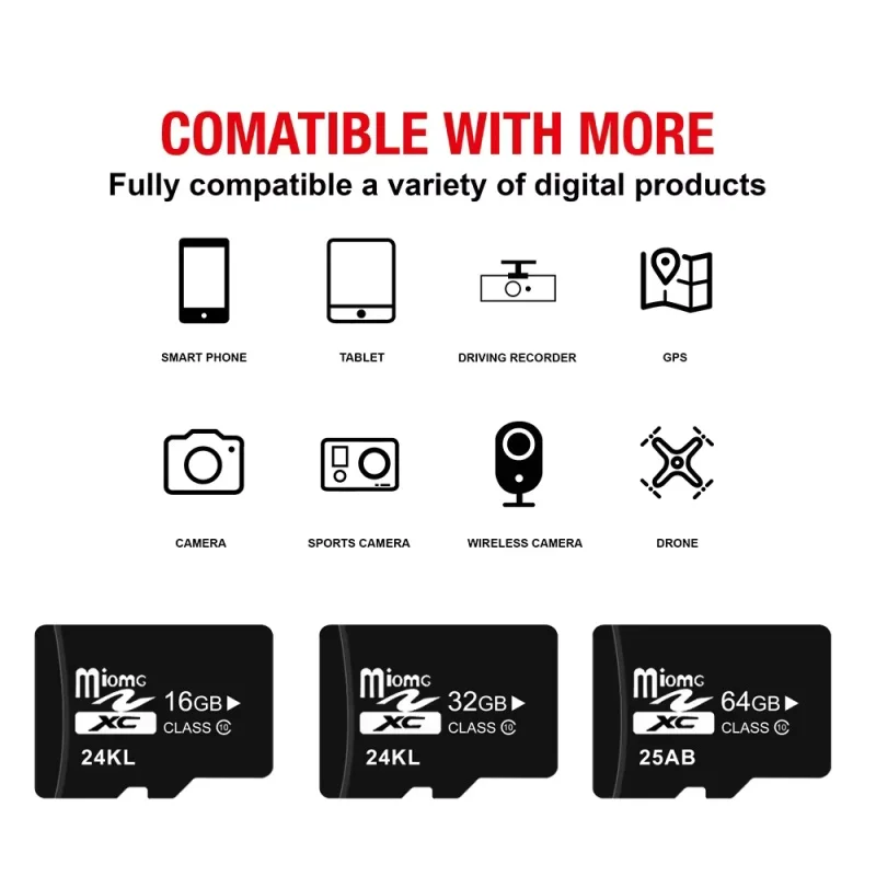 High Speed C10 SD Memory Card 128GB 64GB 32GB U3 A2 Flash Micro Tarjeta SD for Phone