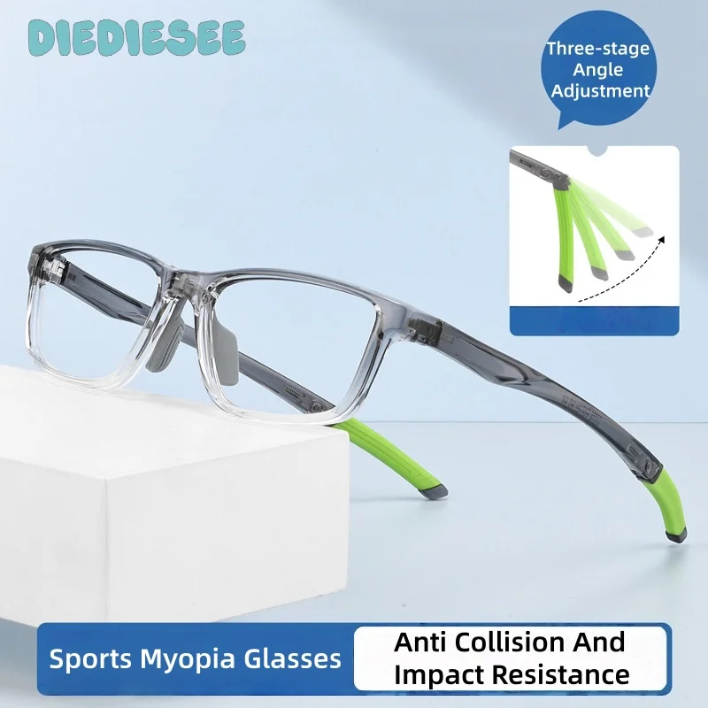 

DIEDIESEE New Men's Sports Anti-collision Eyeglass Frame Anti Blue Light Blue Ball Optical Prescription Eyeglass Frame B5038