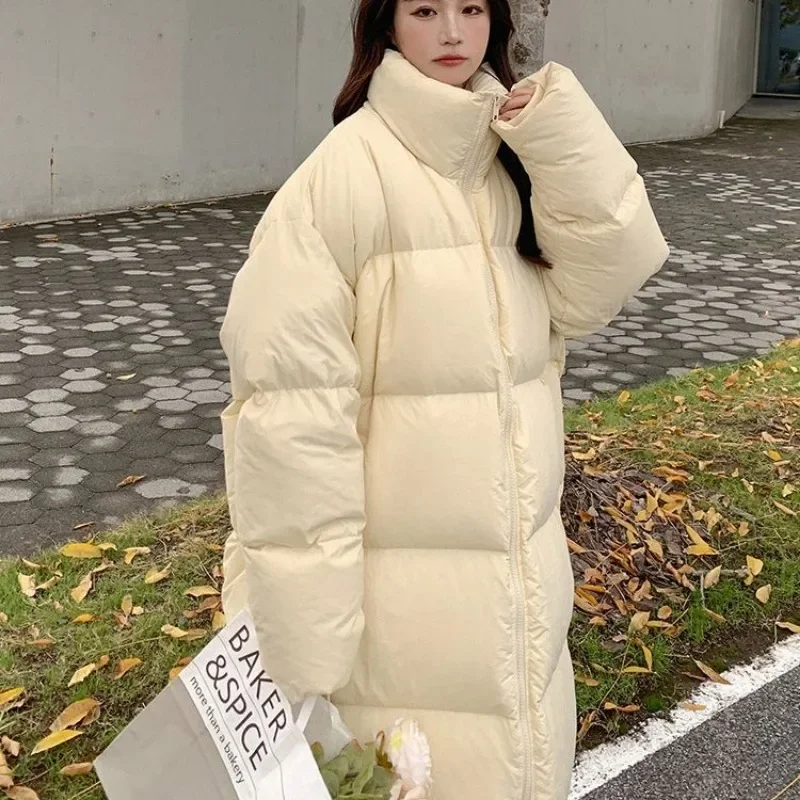 2023 Winter Long Parka Women Coat Thick Puffer Jacket Warm Down Cotton Jacket Oversized Long Sleeve Outerwear Korean Clothes