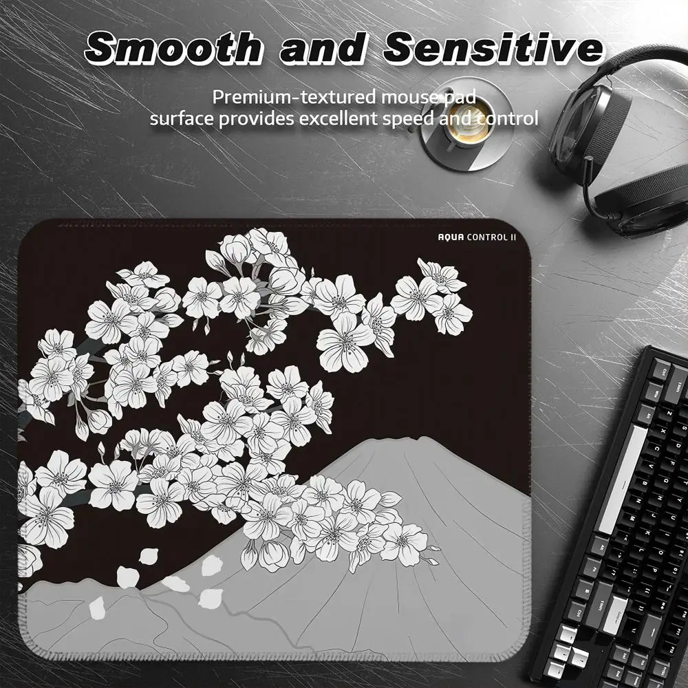 

X-Raypad Aqua Control 2 Sakura FPS Gaming Mouse Pads Sakura Japanese Cherry Blossom Deskmat Durable Stitched Edge 450x400x4mm Mo