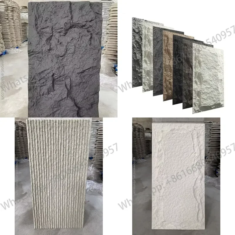 Популярные легкие наружные стеновые панели из полиуретана под камень и 3D-панели из полиуретана с современным дизайном, имитирующие искусственный камень