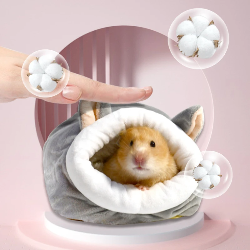 Small Pet Plush Nest Hamster Squirrel Hedgehog Guinea Pig Soft Warm Bed Cute Pet Supplies Create Security