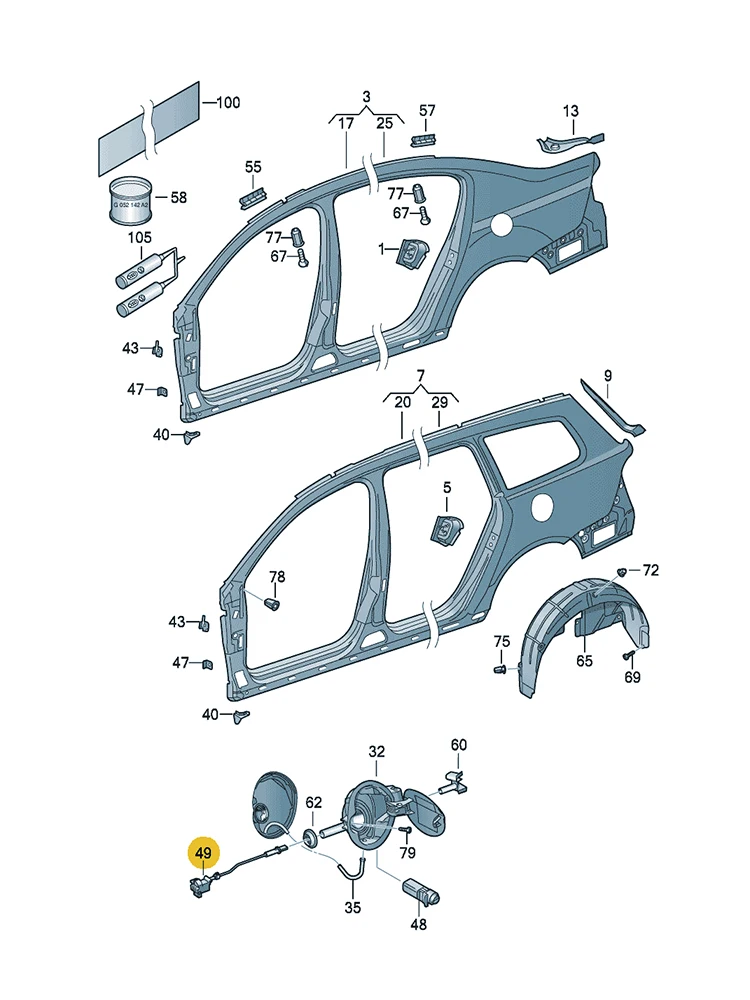 BOICY Fuel Flap Door Lock Actuator for VW Magotan 2012 2013 2014 2015 2016 3AD810773 3AD 810 773