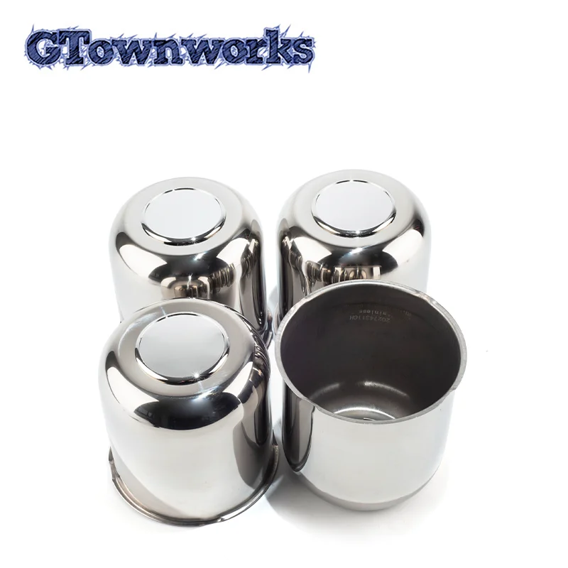 

GTownworks 2pcs/4pcs Hub 108mm(4.25") Stainless Push Through Hub Center Caps For 4.25" trailer/truck rims center bore 4.29" tall