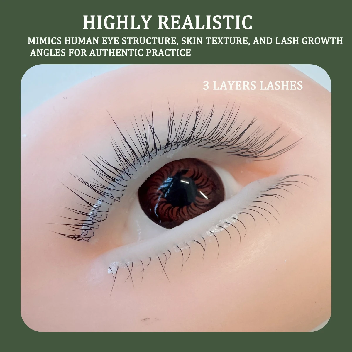 3D hoch realistische falsche Wimpern Schaufensterpuppe flacher Puppenkopf koreanisches Make-up-Übungswerkzeug für Wimpernkünstler Wimperntransplantationstraining