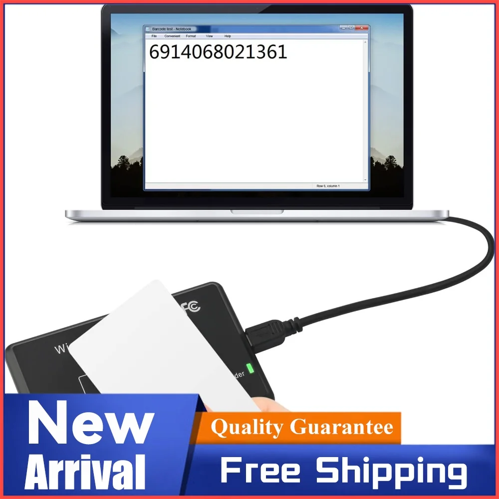 RFID IC Card Reader with LED Indicator/Buzzer Access Control Encrypted Programmer Compatible for Windows Linux MacOS