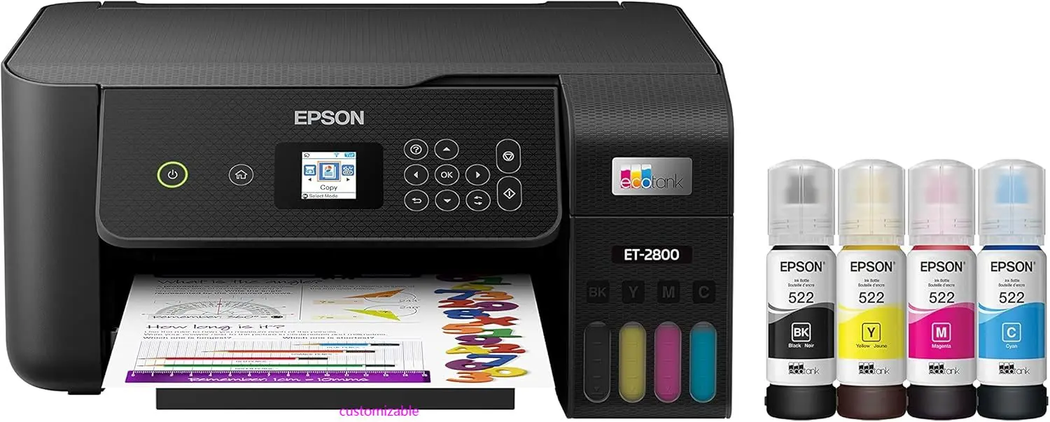 NEW EcoTank ET-2800 Wireless Color All-in-One Cartridge-Free Supertank Printer with Scan and Copy, The Ideal Basic Home Printer