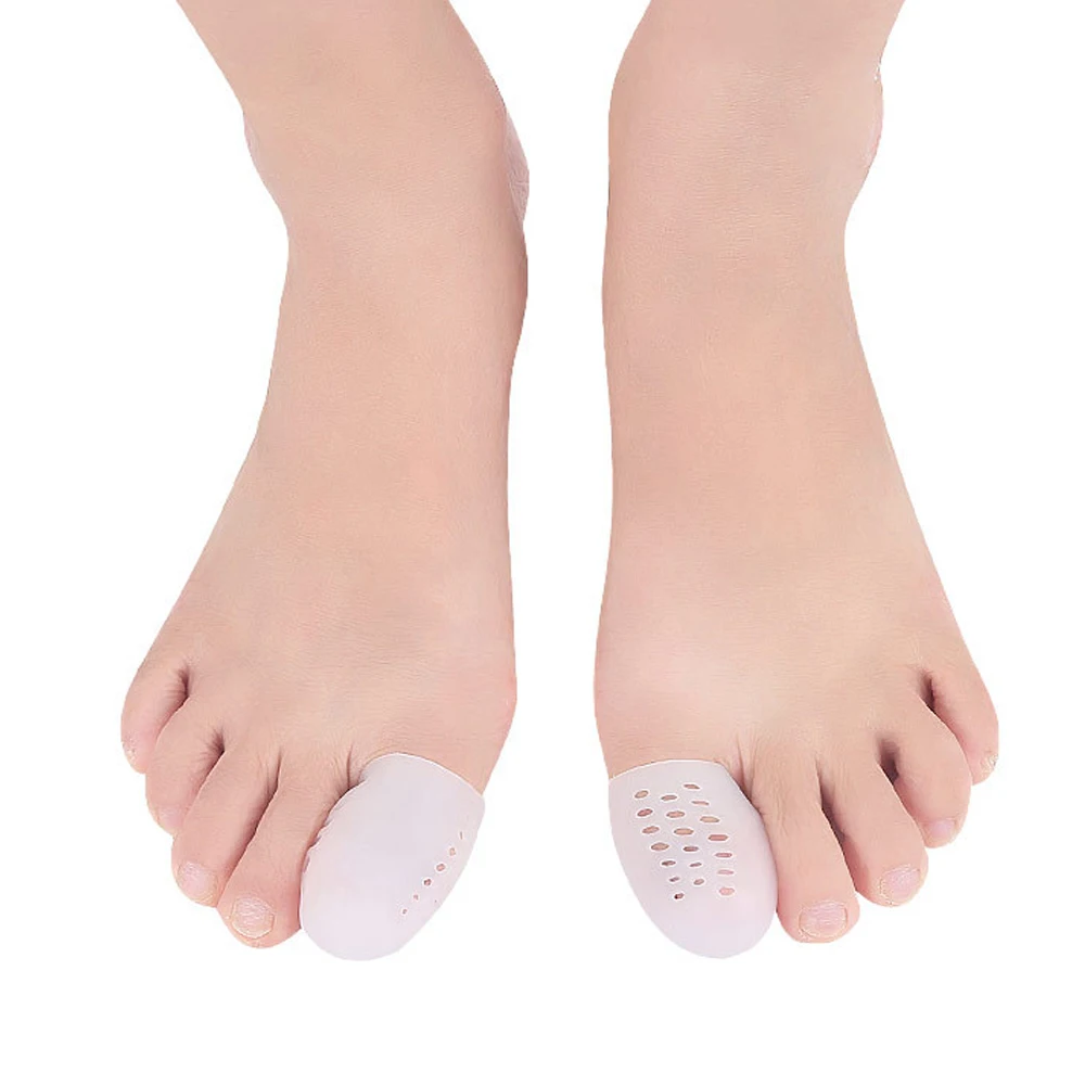 2Pcs Silicone Toe Caps Anti-Friction Breathable Prevents Blisters Toe Caps Cover Protectors Foot Care Toe Protector