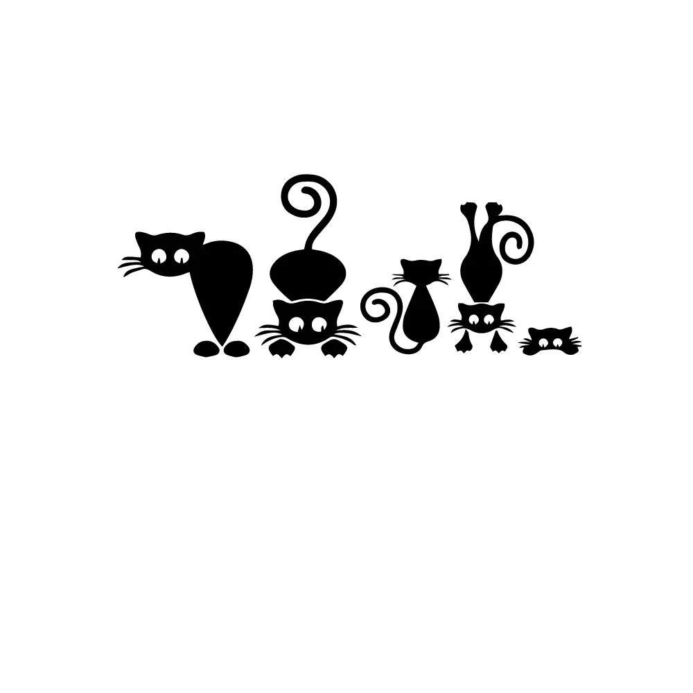 Car Sticker Fun Cat Vinyl Decal Car Motorcycle Bumper Body Rear Window Decorative Decal Waterproof,20CM*8CM