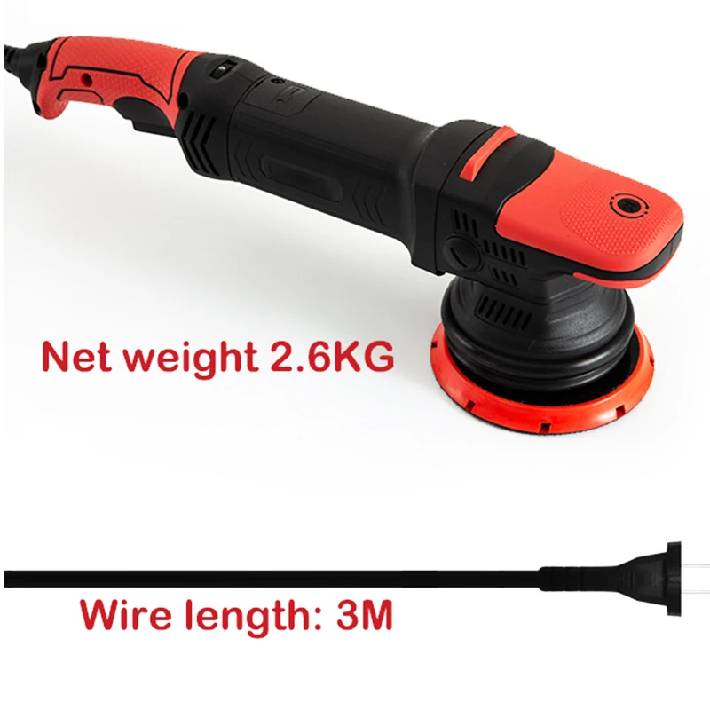 750W polishing machine 6-speed gear adjustment 125mm car electric track waxing machine sealing and polishing tool