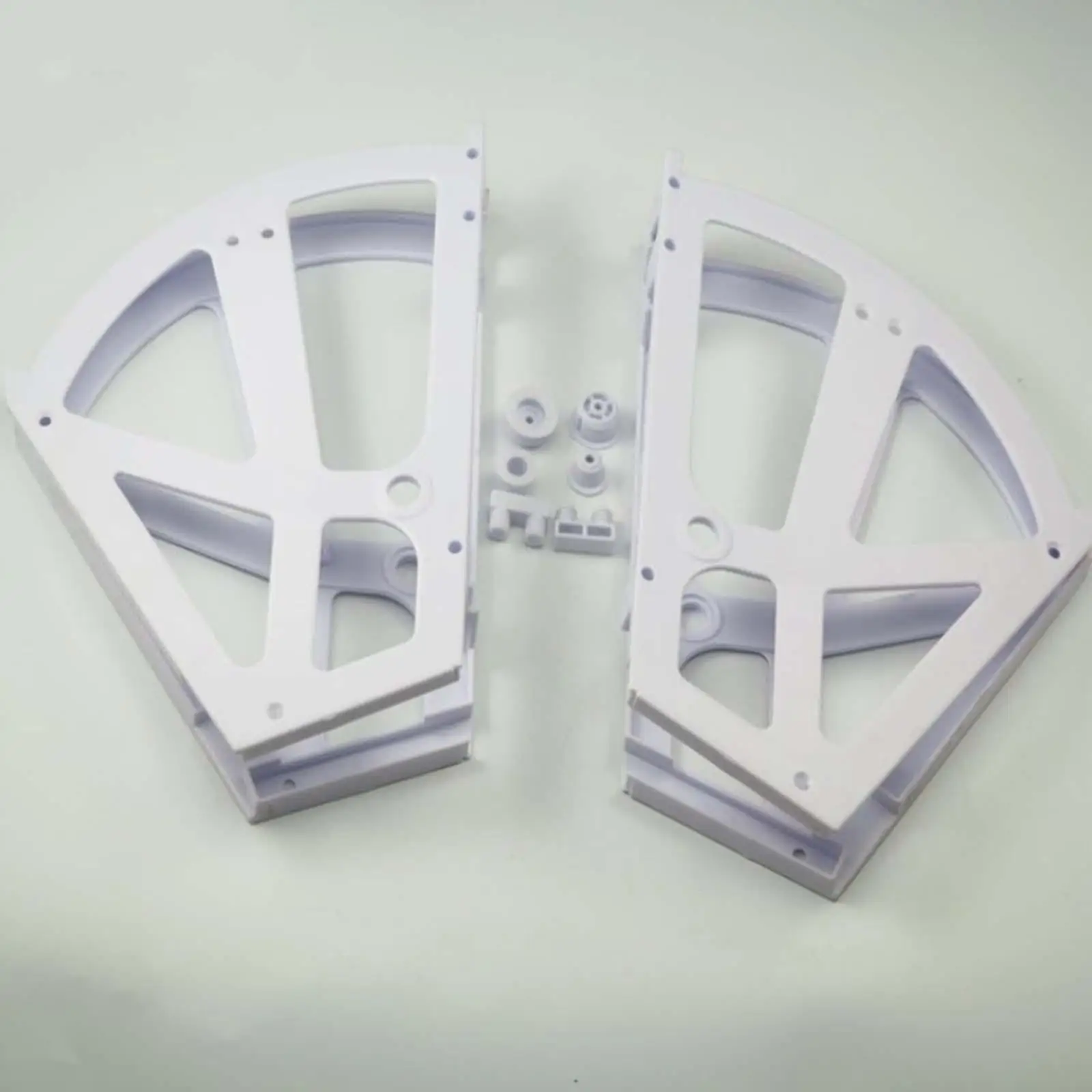 White Plastic Shoe Drawer Flipping Frame Hinge for Folding Shoe Cabinet Entryway Organizer Storage Solutions