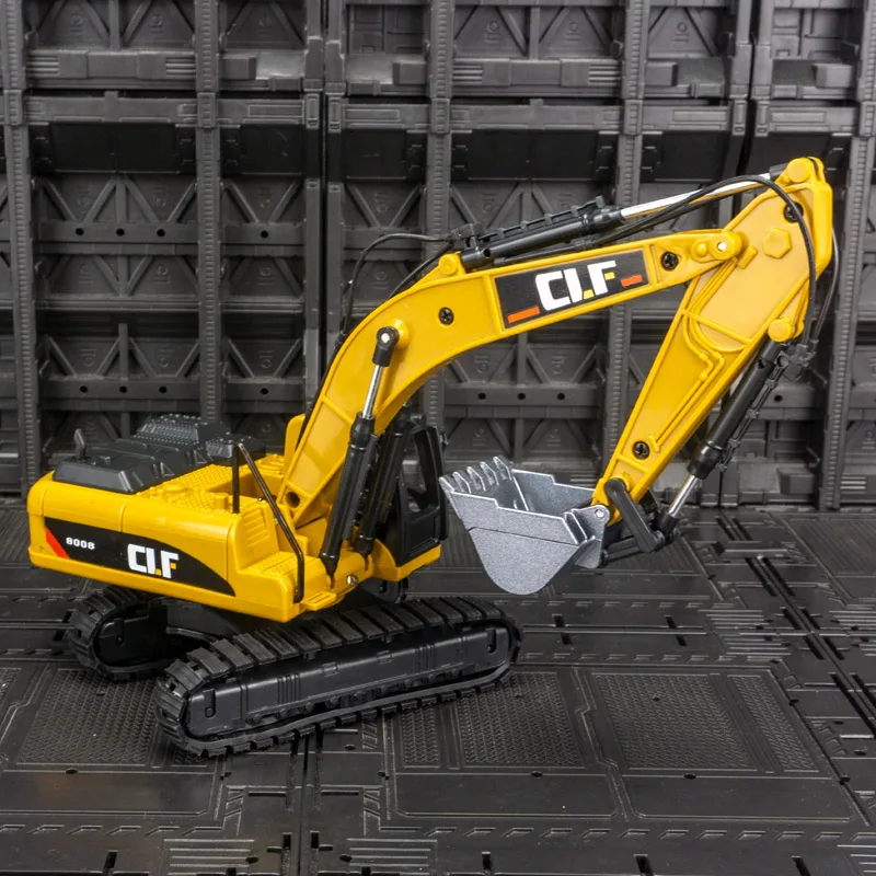 

Simulation of construction vehicle excavator model joints movable with lights boy birthday gift toy car.