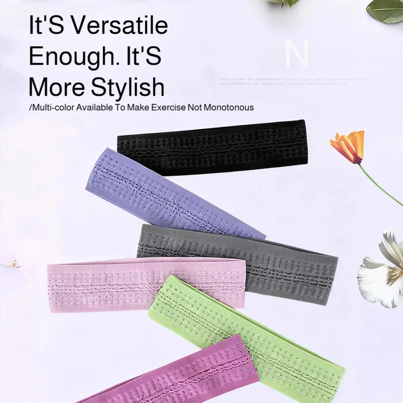 1pc Sport Headbands for Men Women Non-Slip Moisture Wicking Workout Sweatband Fitness Running Cycling Football Yoga Hairband