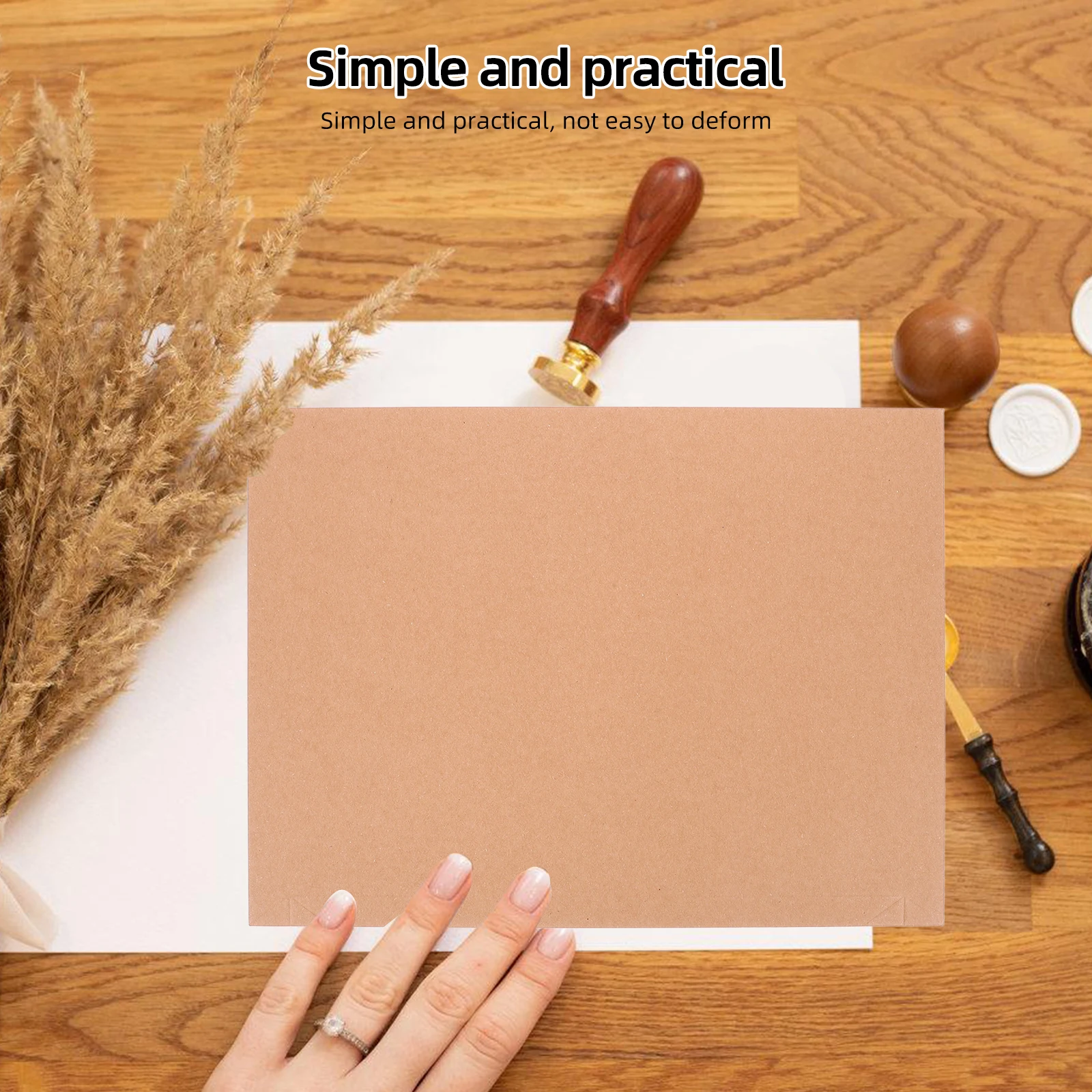 

30 Pcs File Holder Envelopes Self Seal Photo Khaki Paper Document Mailer Office