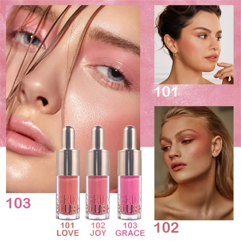 Liquid Powder Blusher Silky Natural Cheek Rouge Soft Mist Face Makeup Waterproof Long Lasting Blusher Cosmetic 4 Color New