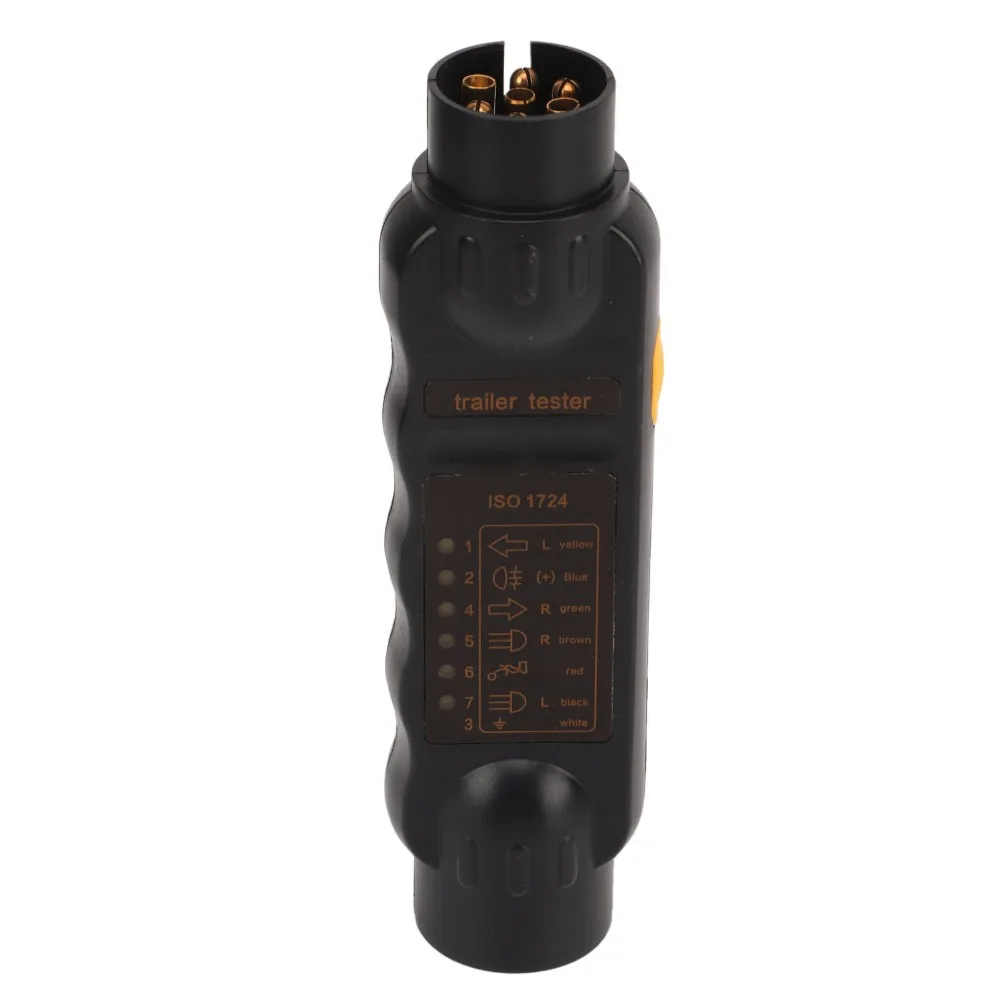 Electrical Tool 7 Pin Tester Trailer Tester Black Label Circuit Light Test Tool Tow Bar Wiring Tester Light Testing