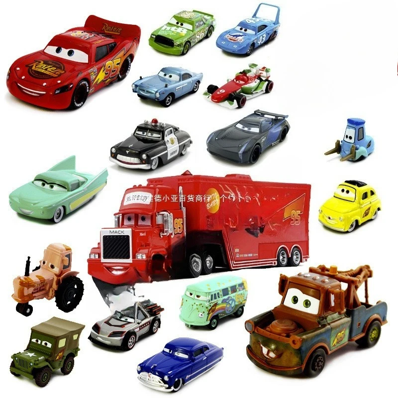 

Disney Pixar Car 2 3 Toy Lightning McQueen Truck Uncle Mike 1:55 Cast Storm Jackson model Children's gift