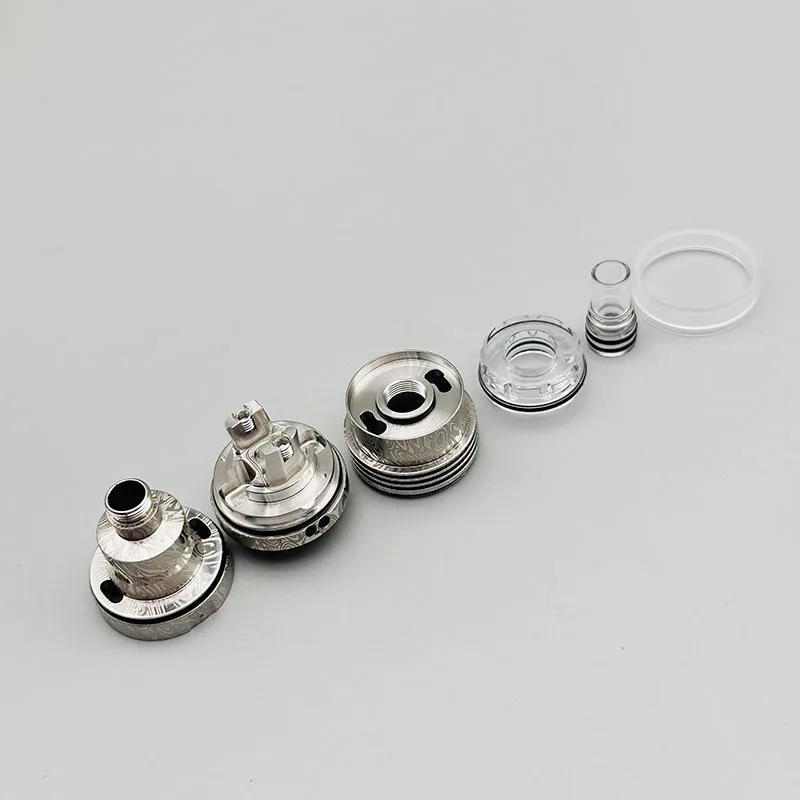 DSX Monarchy OST المدرسة القديمة F-Dama MTL RTA Is Atomizer 316SS 22mm أعلى ملء ملف واحد مع 4 قطع دبابيس الهواء 1.0، 1.2، 1.5، 1.8 مم