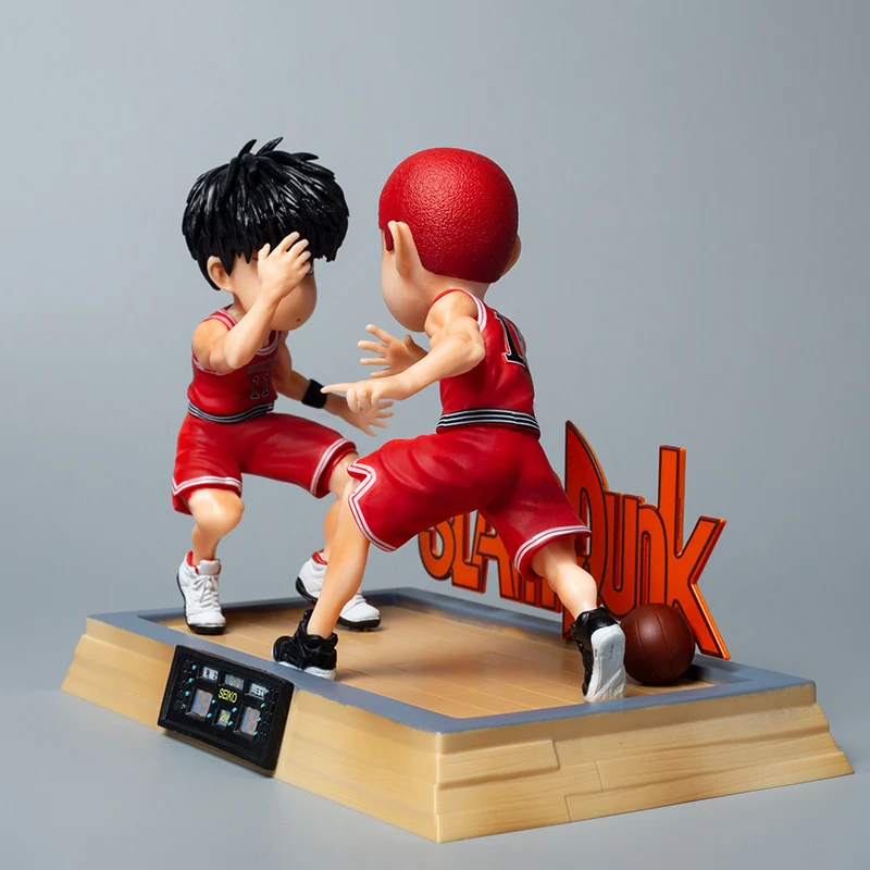 Anime Slam Dunk SD Statue Hanamichi Sakuragi And Kaede Rukawa Action Figure Model Toys 16CM