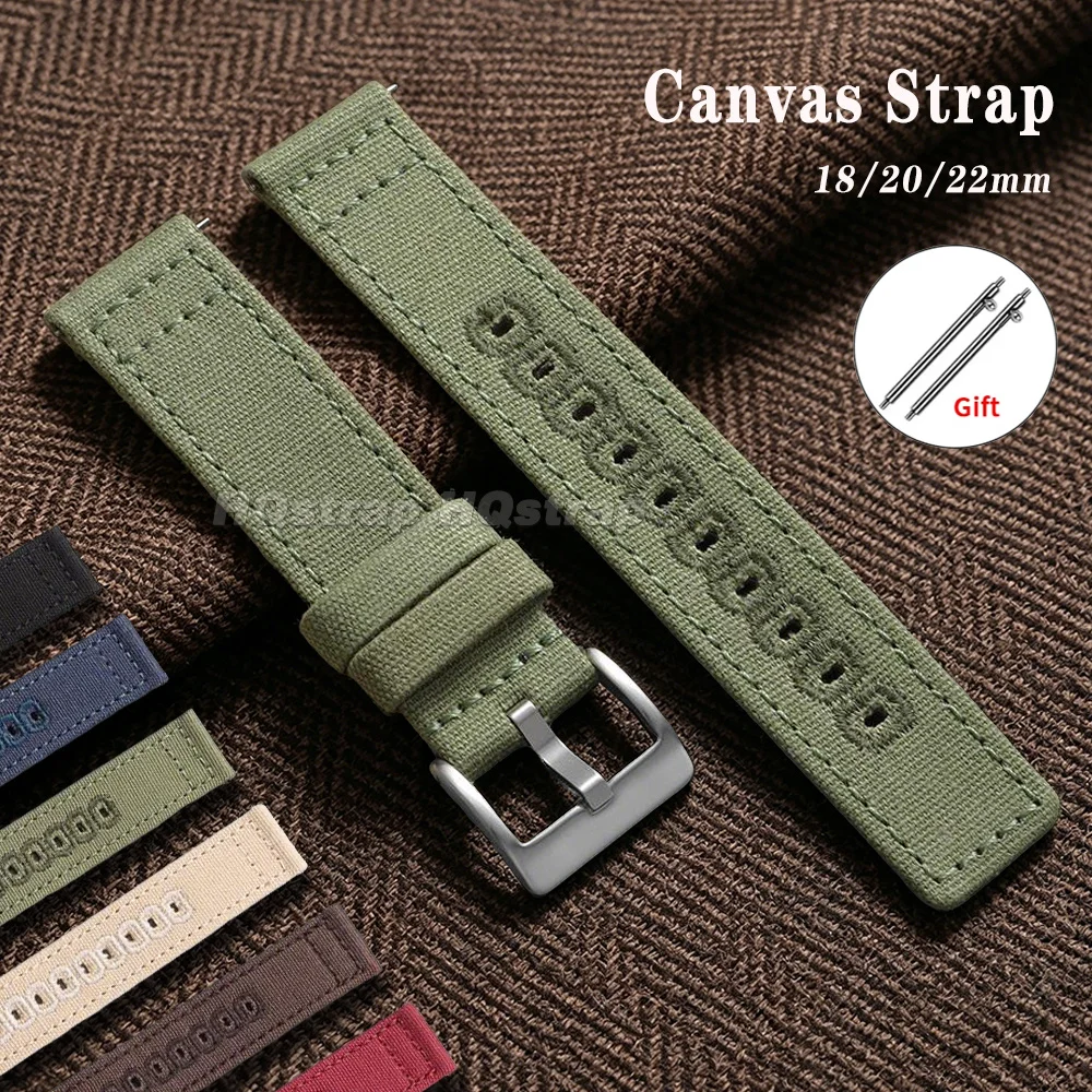 Nylon Canvas Watch Strap 18mm - đánh giá và giá Canvas Strap Watch