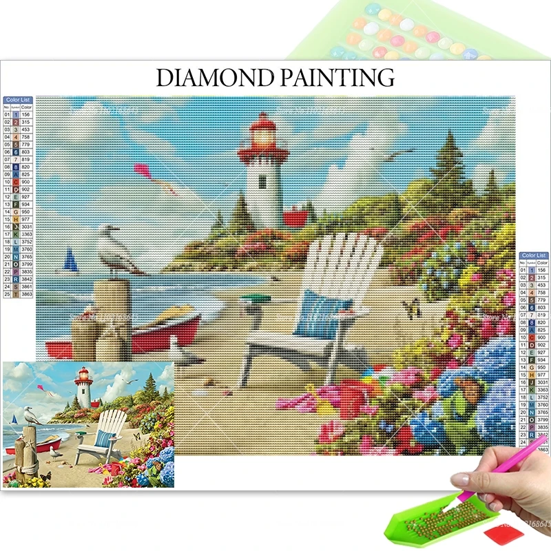 

Diamond Painting New Arrivals 5D Landscape Drawing With Diamonds Full Rhinestones Cross Stitch Product Crafts Supplies Adults