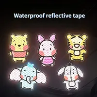 Cartoon Motorcycle Reflective Stickers Decorative Body Scratches Blocking Decorative Cute Personality Helmet Stickers Waterproof