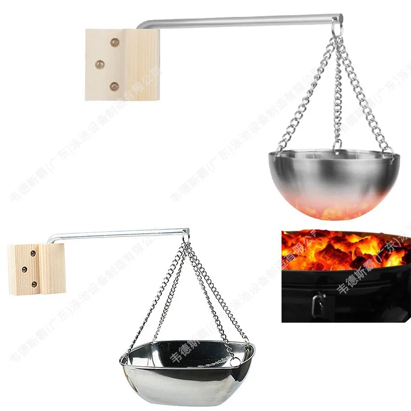 

Чаша для ароматерапии из нержавеющей стали Sauna 304, круглая чаша для эфирного масла 12 см, чаша для эфирного масла в комнате для сухой паровой комнаты, для сауны