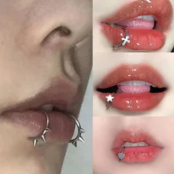 Stainless Steel Lip Ring Hinged Star Bites Piercing Nose Rings Earrings Spicy Girl Heart Vertical Labret Piercing Body Jewelry