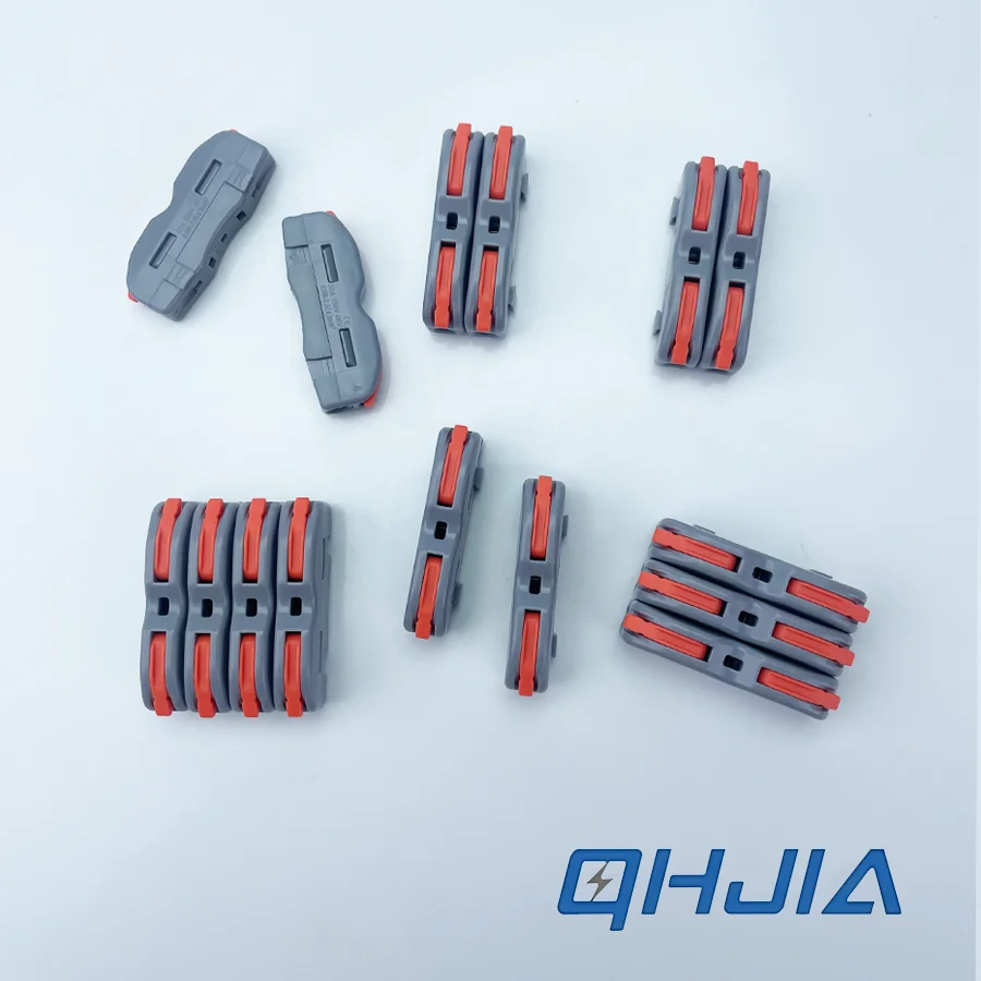 P421A Quick Wire Connector 1 In 1 Out Splicing Terminal Block,Universal Electrical Cable Connector for Solid Stranded Wire