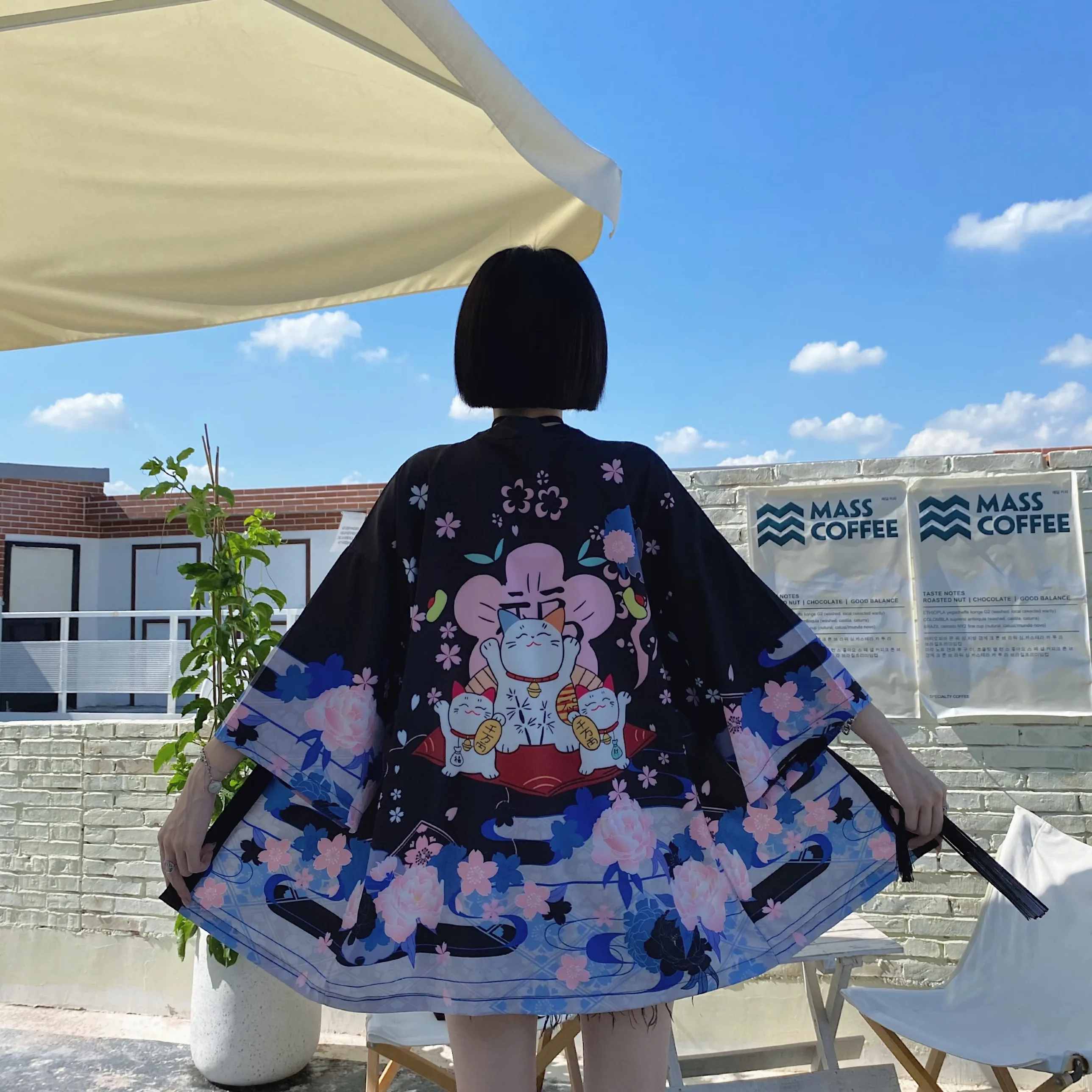 

Fashion Beach Kimono Cardigan Women Shirts Harajuku Japanese Traditional Cosplay Haori Belt Yukata Asian Clothing