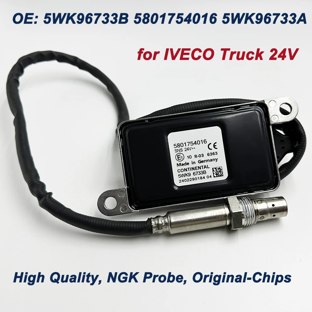 High Quality NGK Probe  5WK96733B 5WK96733A 5801754016 For IVECO Trucks Nitrogen Oxide Nox Sensor 24V Made in Germany