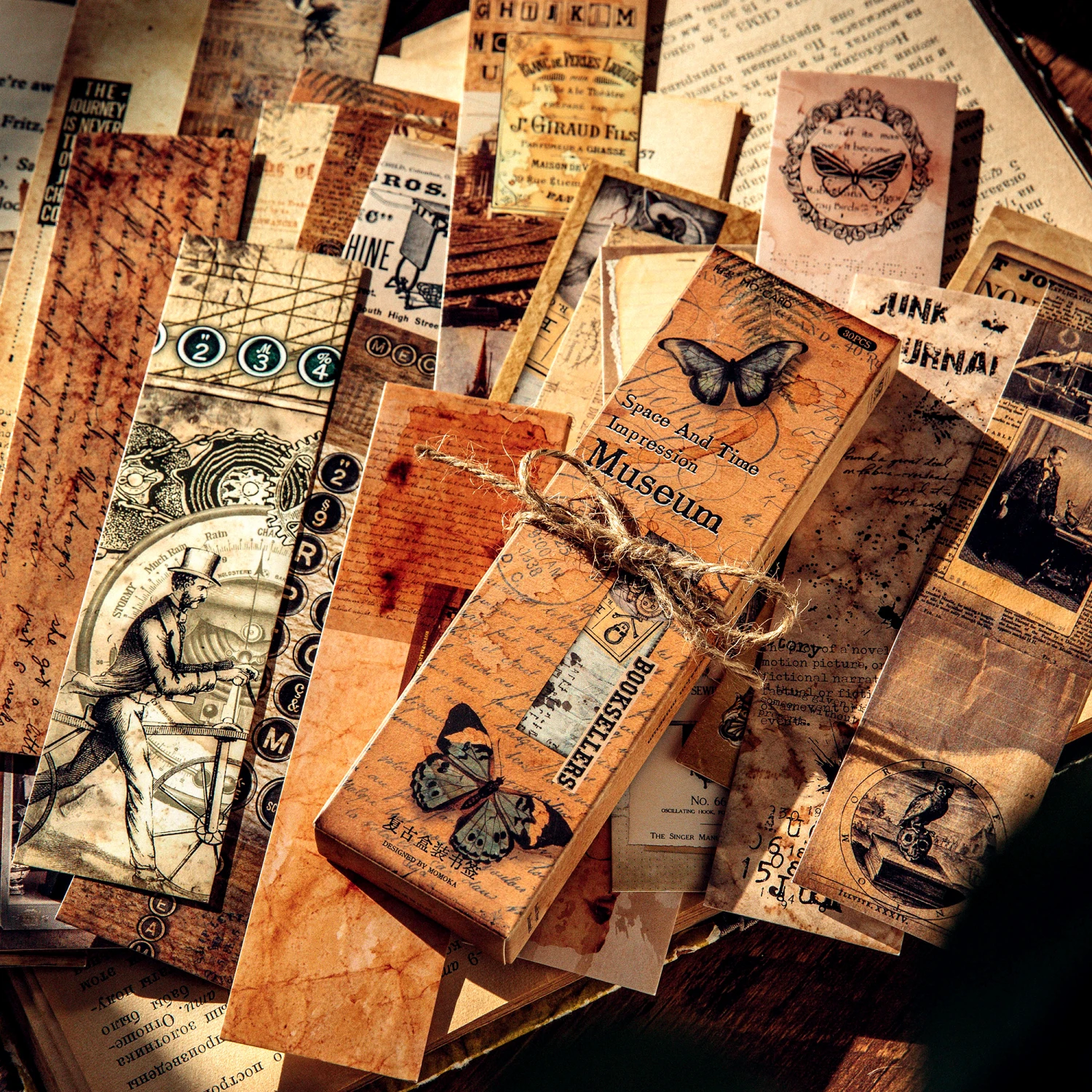 30-teiliges Lesezeichen-Set im Retro-Kunststil für handgemachte Fotoalben, Scrapbooking, Kunsthandwerk und Dekorationsmaterialien