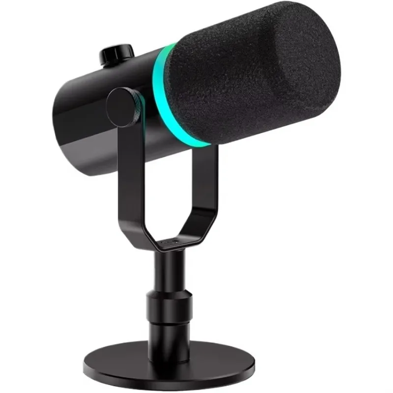 Dynamic Microphone Rgb Lighting 50hz-14khz Frequency Response for Podcasting Live Streaming Desktop Use
