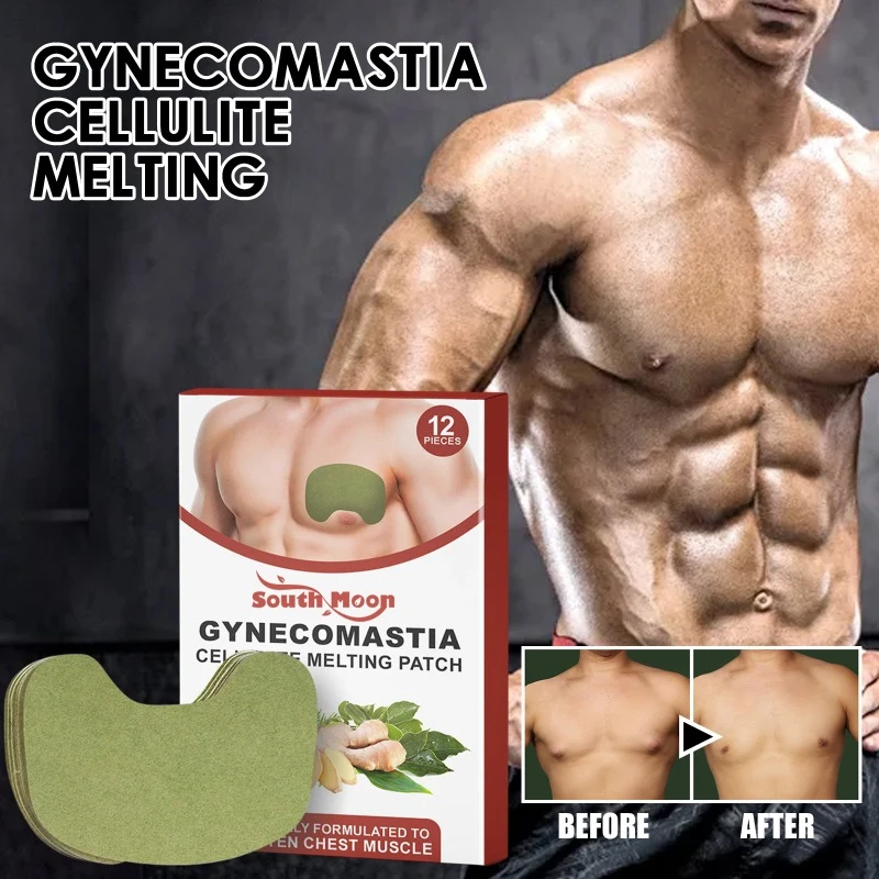 Man Breast Firm Patch Muscles Body Shaping Fitness Gynecomastia Removal Care Anti Cellulite Shrink Chest Fat Burning Strengthen