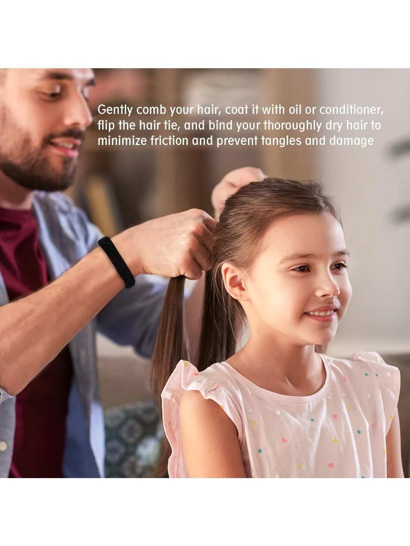 100 عبوة من ربطات الشعر السوداء، حلقات شعر مرنة بدون خياطة للنساء والفتيات، بدون أضرار، حوامل ذيل حصان، قابلة للتمدد قوية للاستخدام اليومي #2