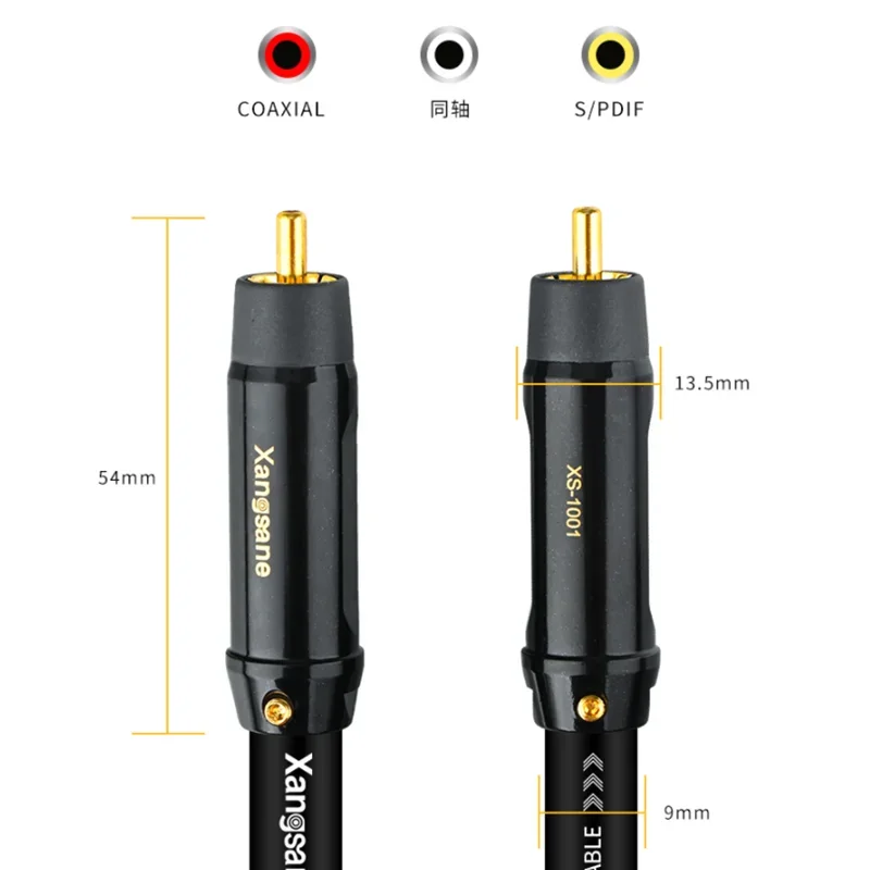 Kabel koncentryczny RCA Pure Silver 75Ohm Kabel subwoofera Wyjście SPDIF Dekodowanie cyfrowe Wzmacniacz mocy telewizora 5.1 Kabel audio