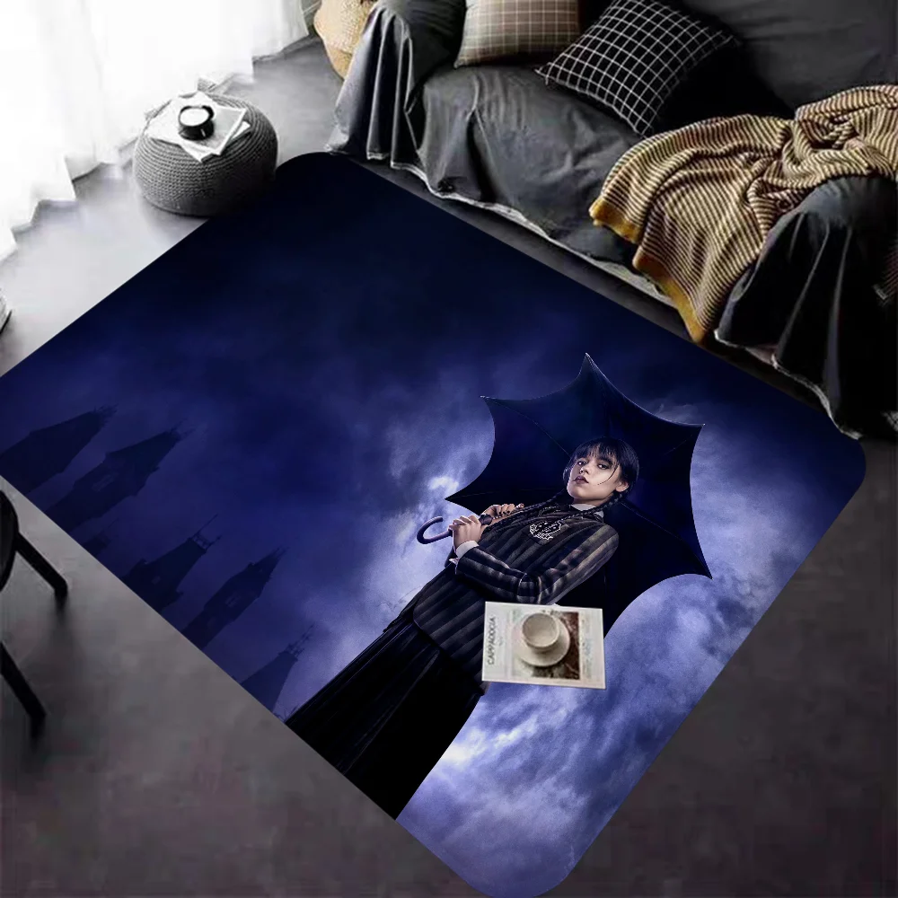 Wednesday Addams Family Tv Show Entrance Door Mat Washable Non-Slip Living Room Sofa Chairs Area Mat Kitchen Alfombra