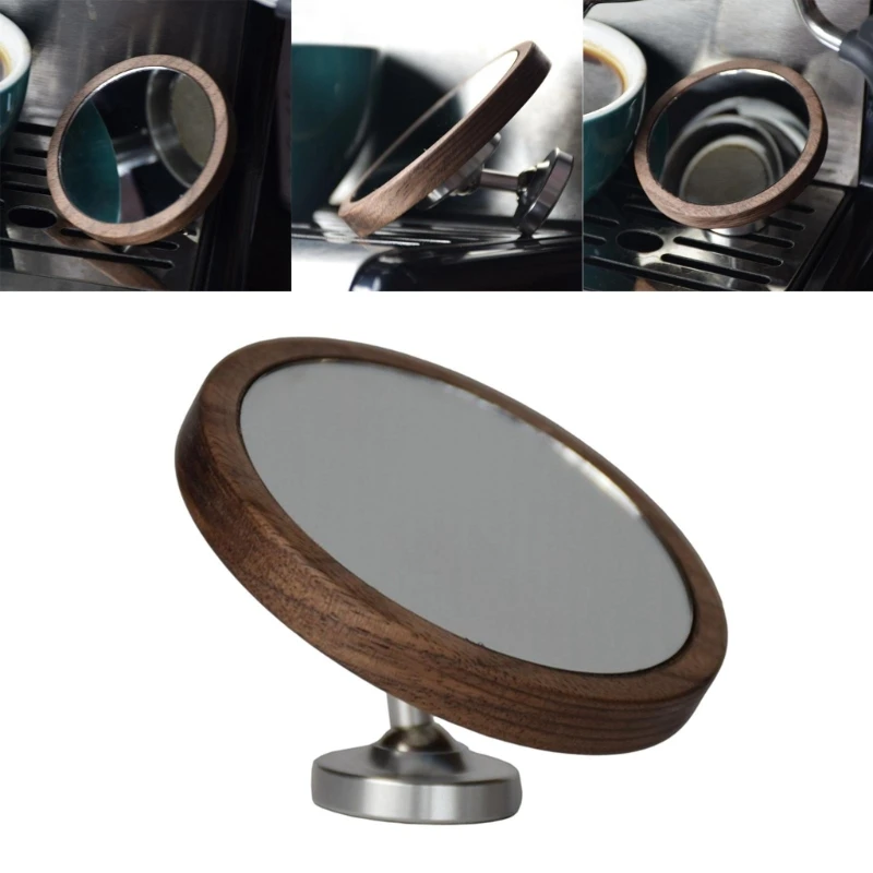 M2EE Espresso Shot Mirror for Bottomless  Portafilter Rotation Adjustable Small  Reflective Mirror for Espresso