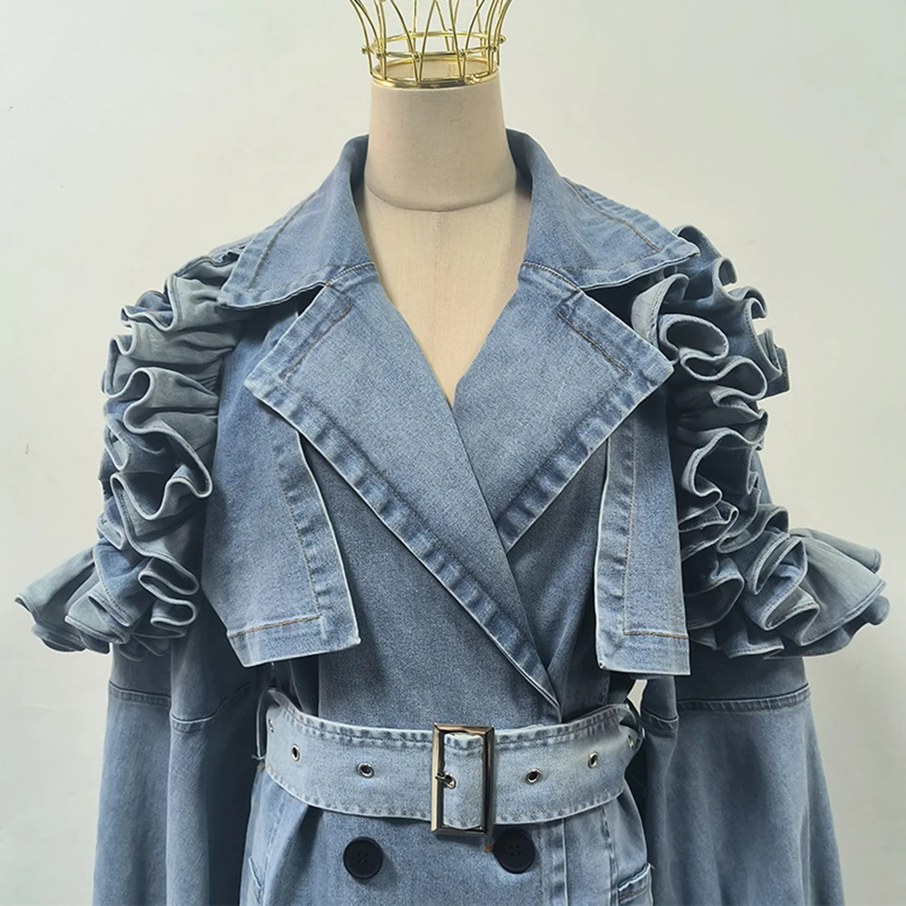 سترة دينم فضفاضة بتصميم جديد لخريف وشتاء 2025 على الطراز الأوروبي والأمريكي