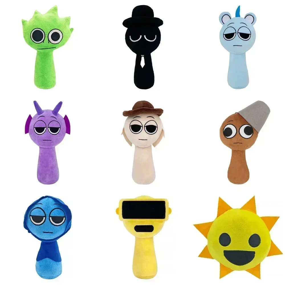 Hot 12pcs/set Sprunki Figures /Plush Mode Sprunki Incredibox Action Figures Sprunki Game Cartoon Birthday Gifts Christmas Gift