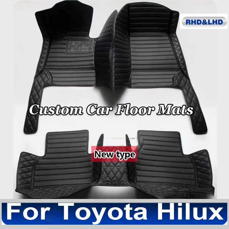 Car Floor Mats For Toyota Hilux 2022 2021 2020 2019 2018 2017 2016 2015 2014 2013 2012 2011 2010 2009 Custom Carpets Cover Rug