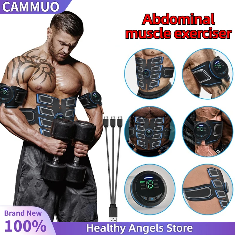 

EMS Abdominal Muscle Trainer Portable Massager Electronic Training Belt Exercise Fitness Equipment Toning Arm Back Body Massager