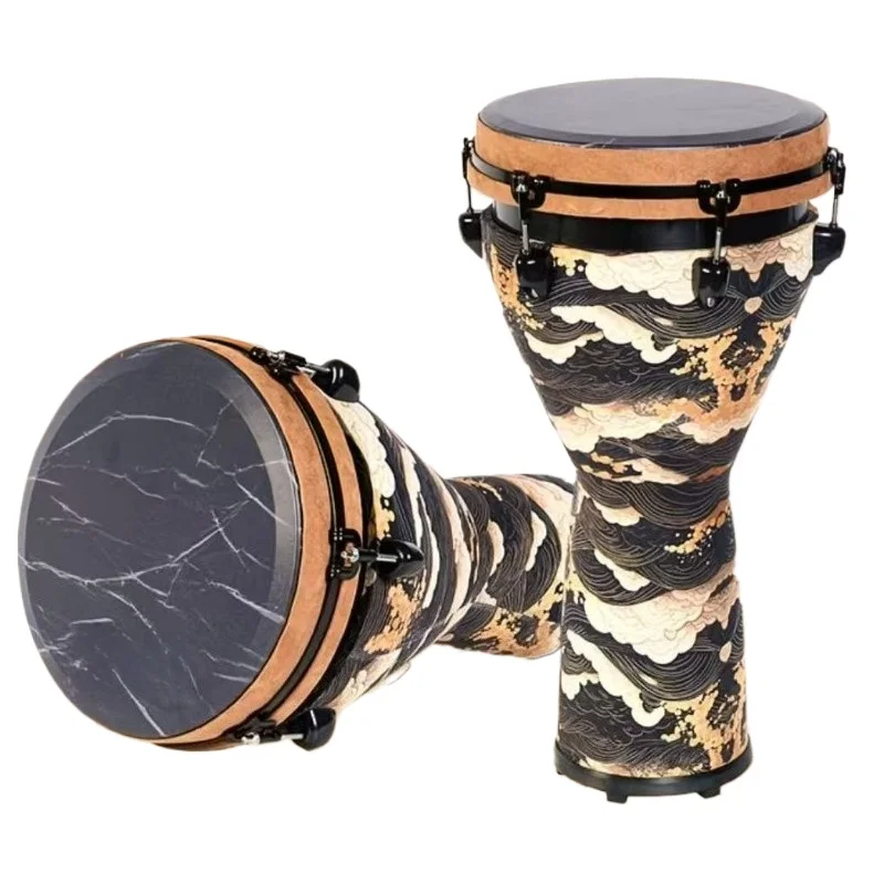 12 Inch African Drum Adult Djembe Drums Hand Percussion Portable Djembes Drum Handy Adjustable Tuning Percussion Instruments