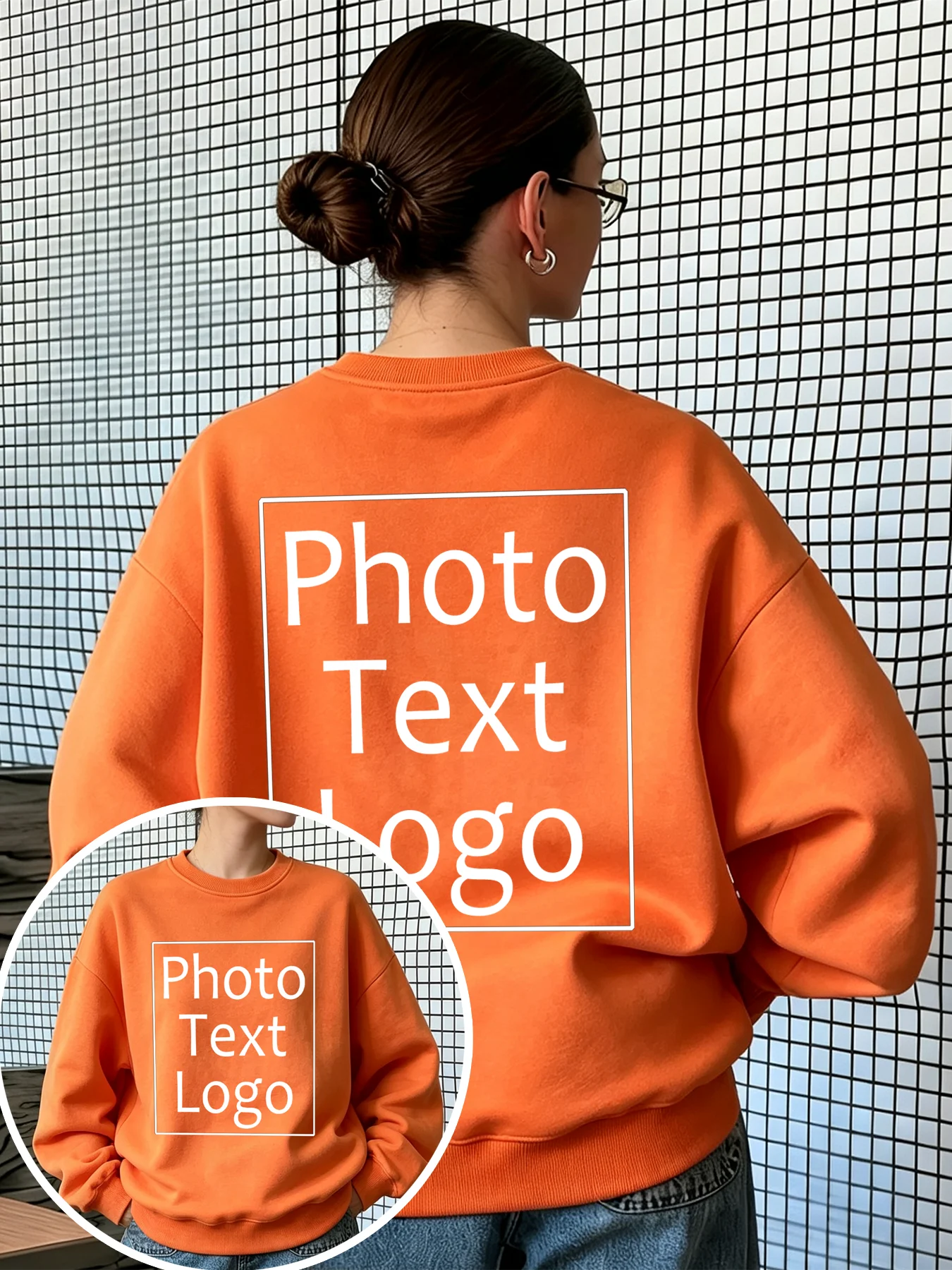 Autumn Customized Design Personalized Pullovers Female Casual Loose O-Neck Sweatshirt Sport Team All-Match Tops Y2K Streetwear