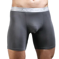 Men's underwear men's boxer briefs lengthened and enlarged anti-wear leg boxer briefs bottoms sports breathable pants