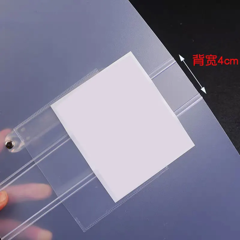 Transparent PP 3-Hole Loose-Leaf Notebook Case Ring Binder Planner Clip Notebook Shell File Cover Folder Office School Supplies